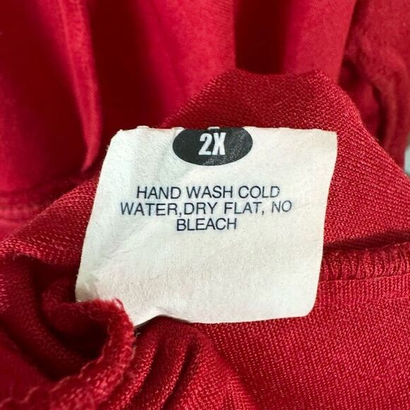 Y2K Lip Service Womens 2X Bell Sleeve Corset Front Gothic Top Red Velvet Vampire - Picture 7 of 8